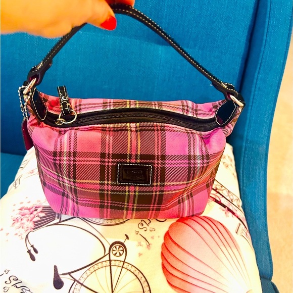 Coach Handbags - COACH vintage Wool mini bag plaid